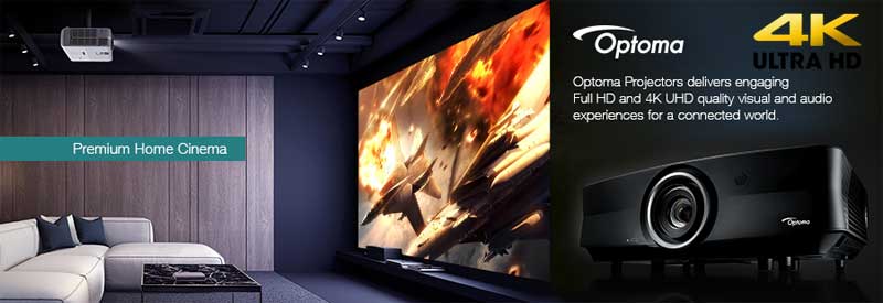 Optoma 4k projeksiyon cihazları banner