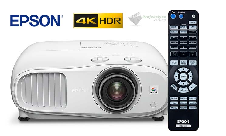 epson tw7000 4k projeksiyon uzaktan kumandalı görünüm