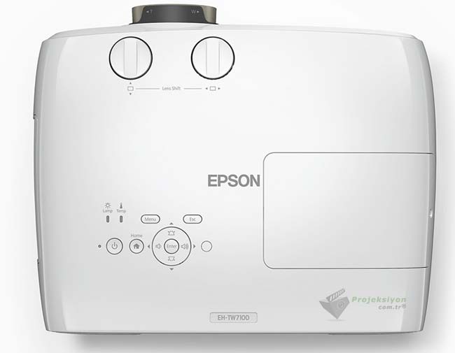 epson tw7100 4k projeksiyon üstten görünüm